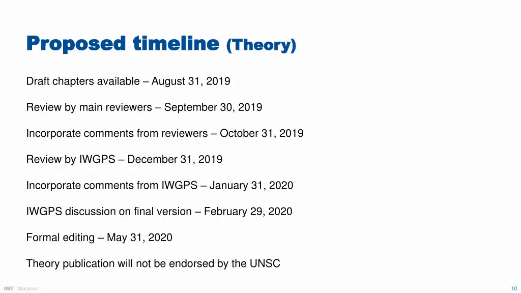 proposed timeline proposed timeline theory