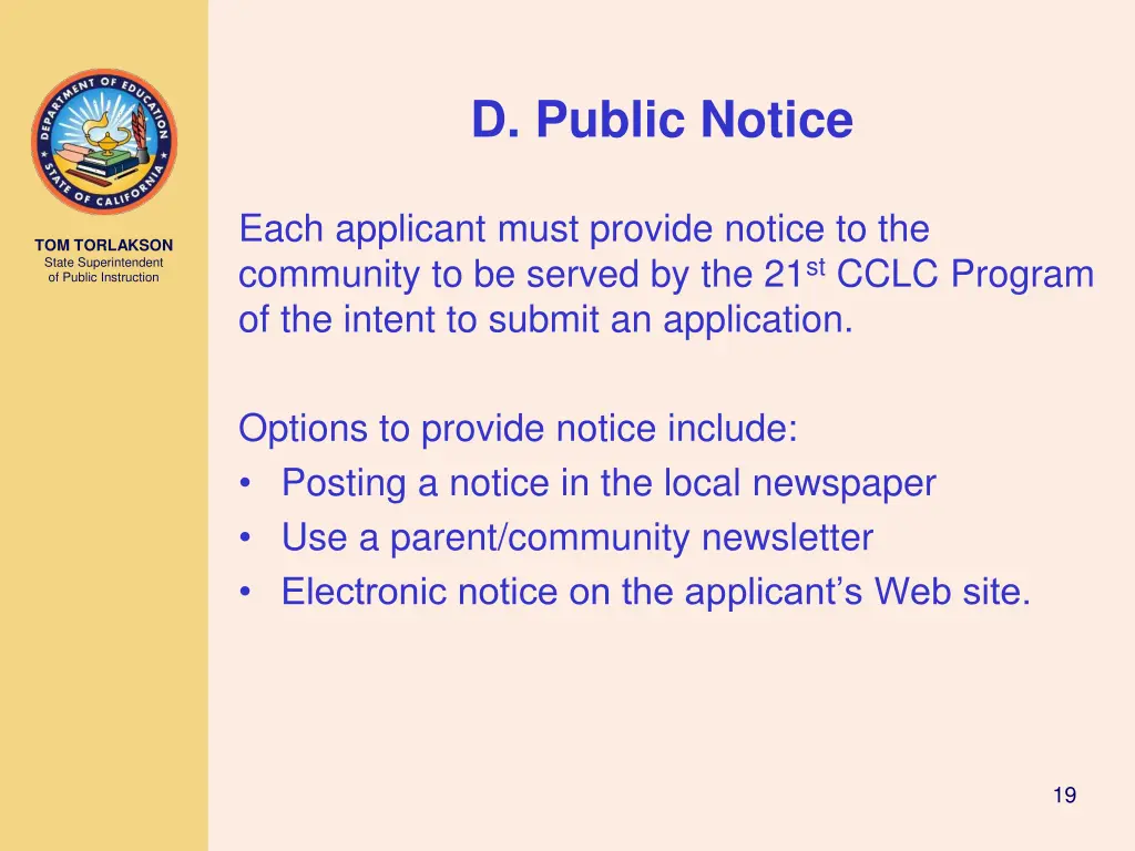 d public notice
