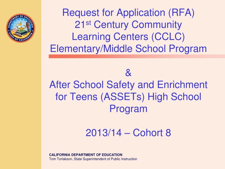 request for application rfa 21 st century