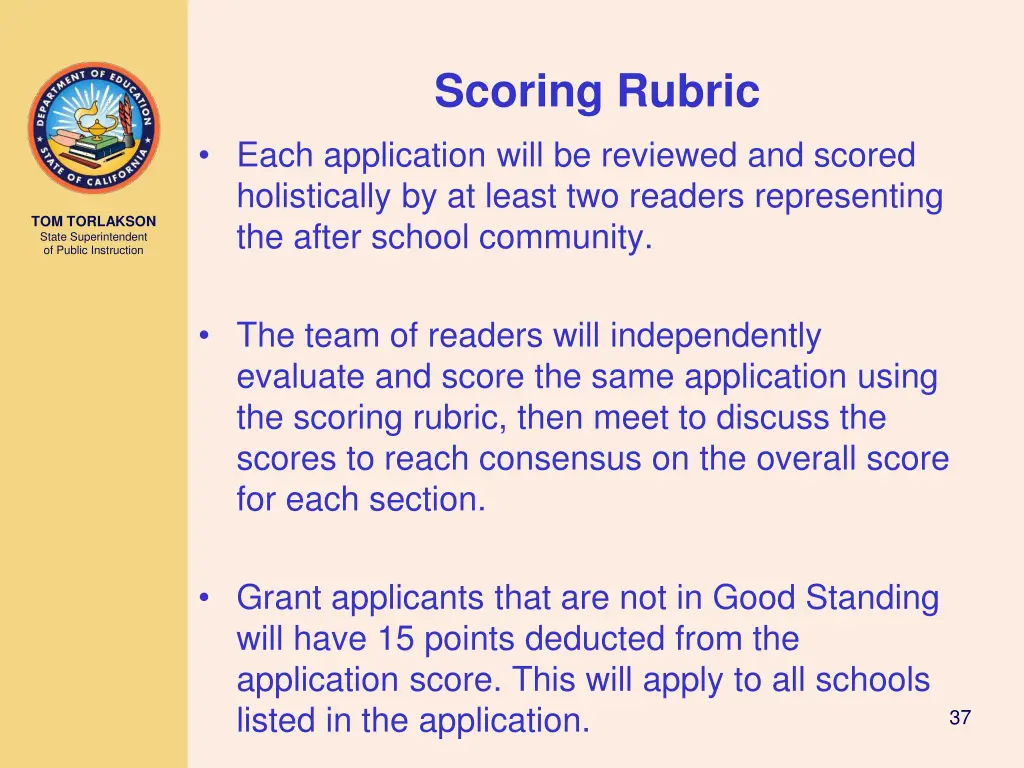 scoring rubric