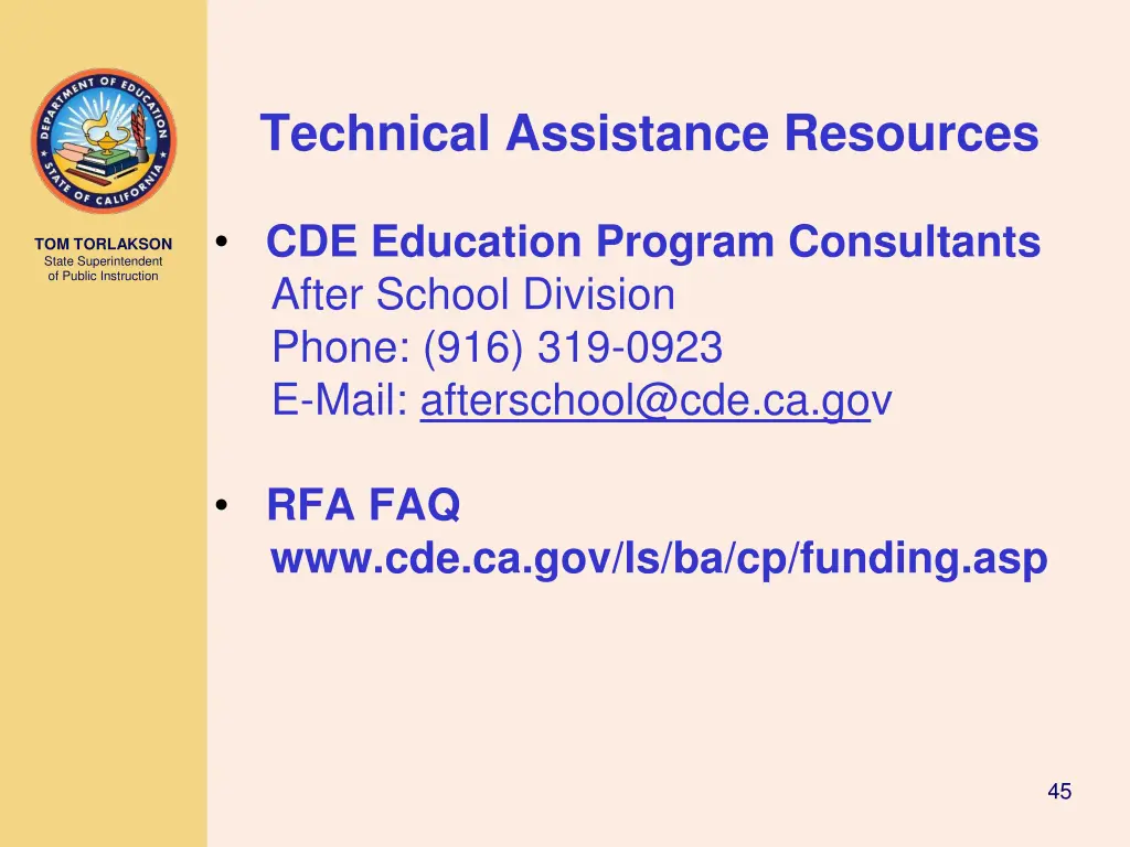 technical assistance resources