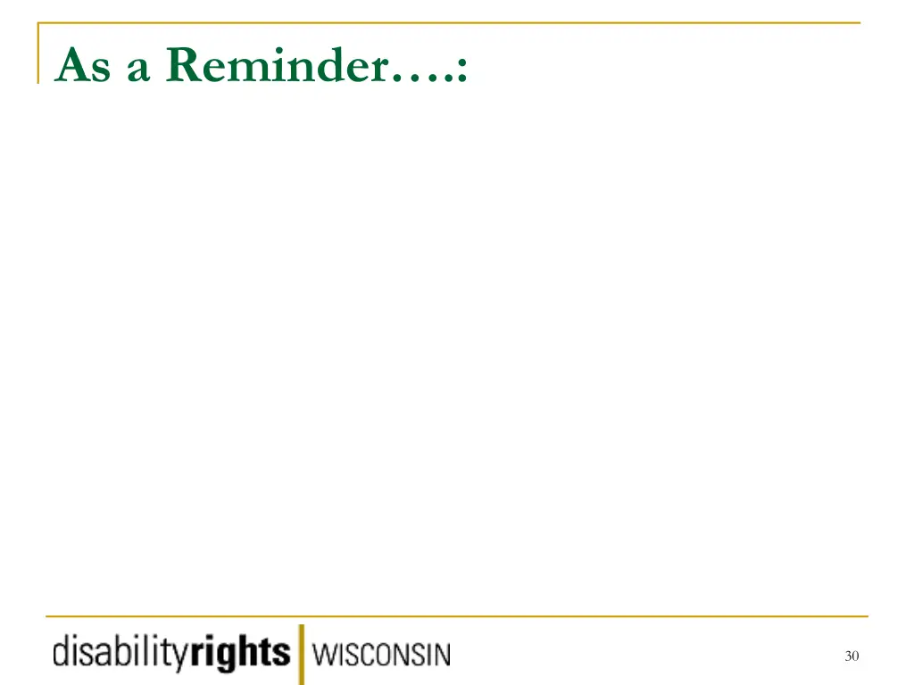 as a reminder