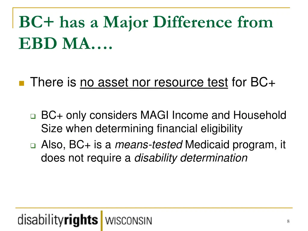 bc has a major difference from ebd ma