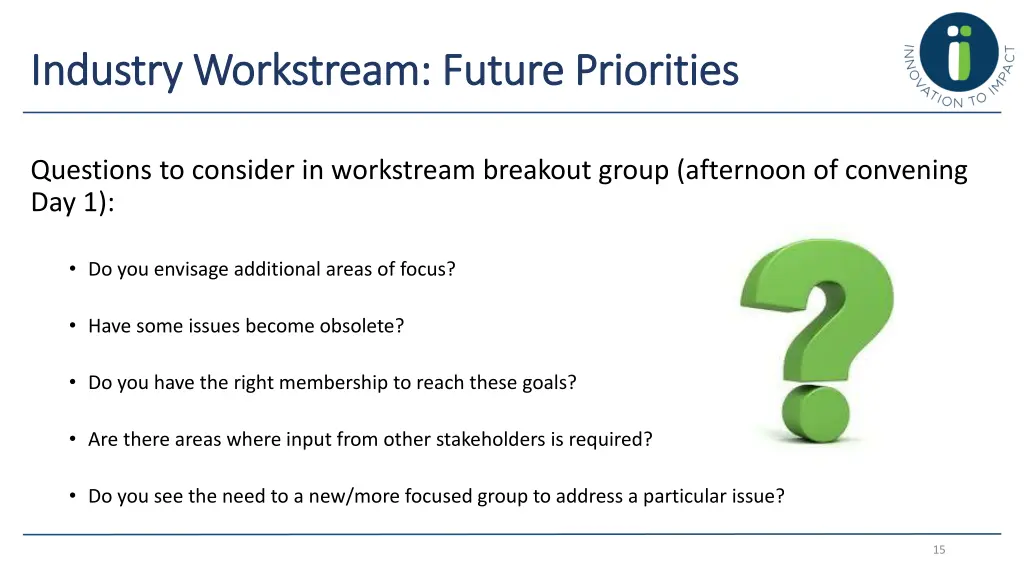 industry industry workstream workstream future 1
