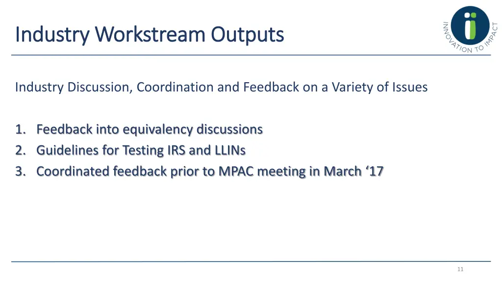 industry industry workstream workstream outputs 5