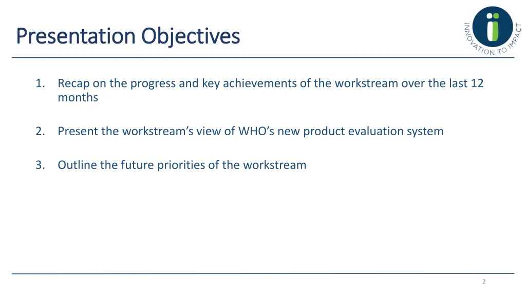 presentation objectives presentation objectives
