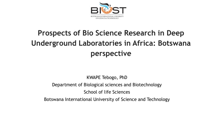 prospects of bio science research in deep