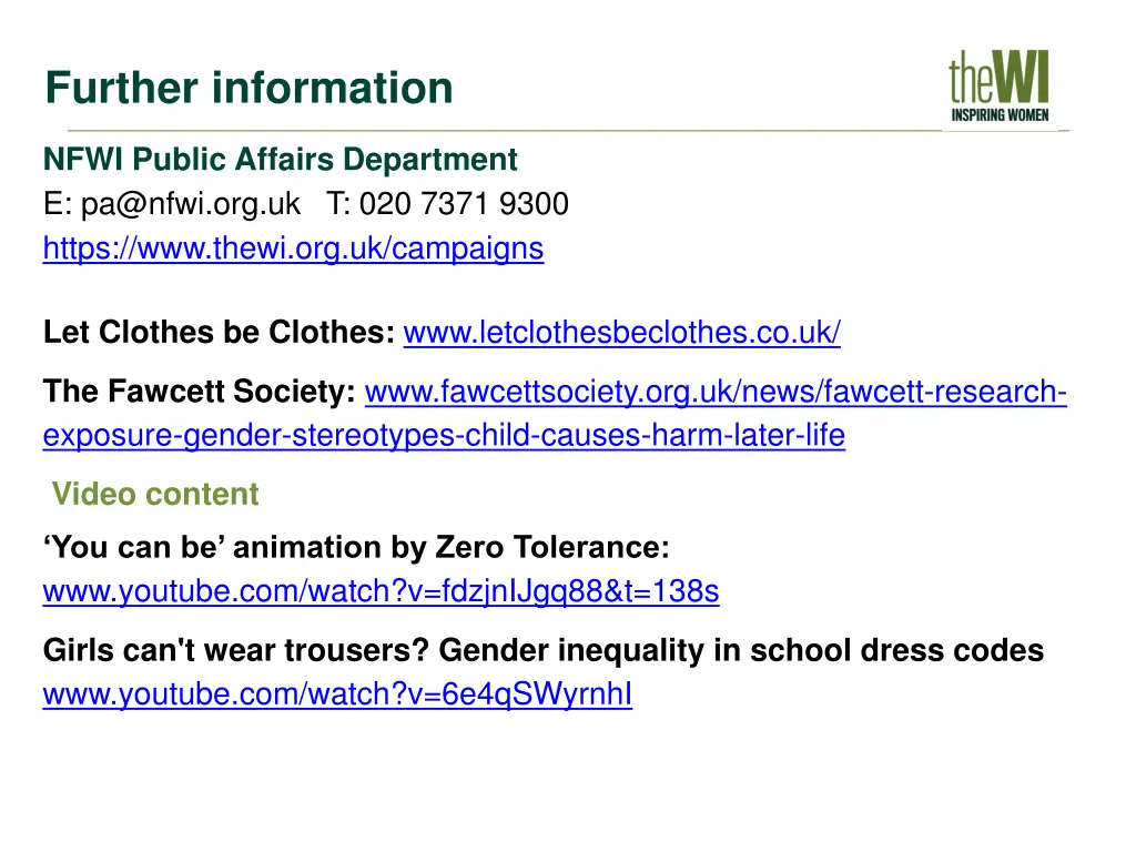 further information