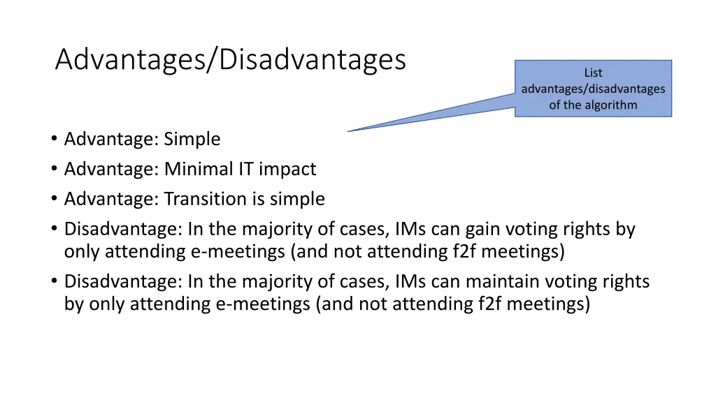 advantages disadvantages