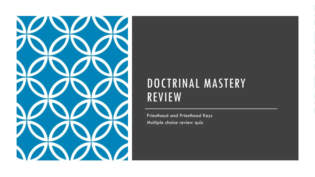 doctrinal mastery review