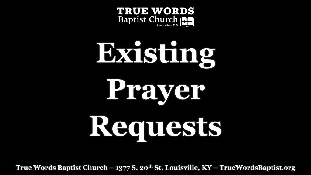 existing prayer requests