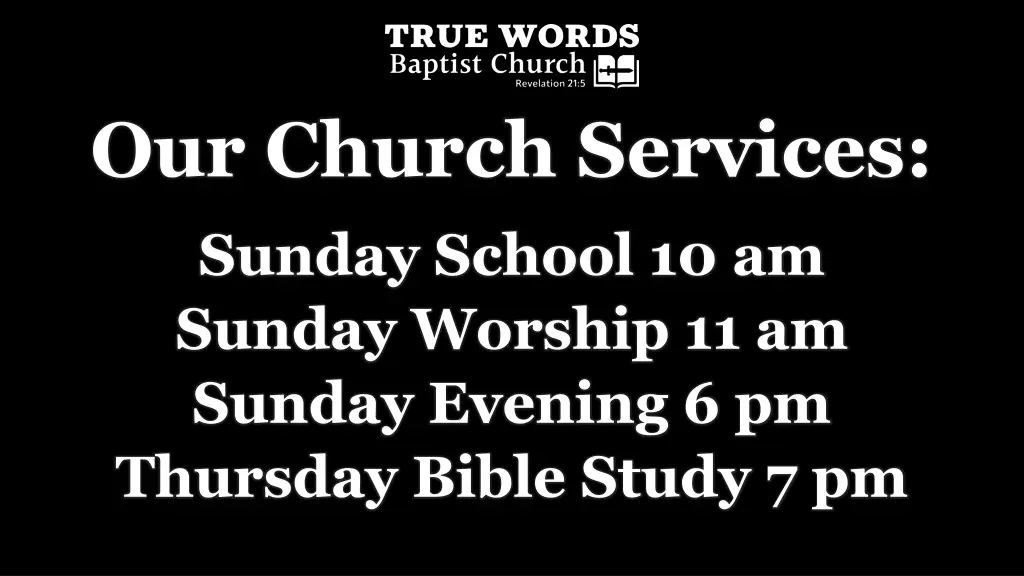 our church services sunday school 10 am sunday