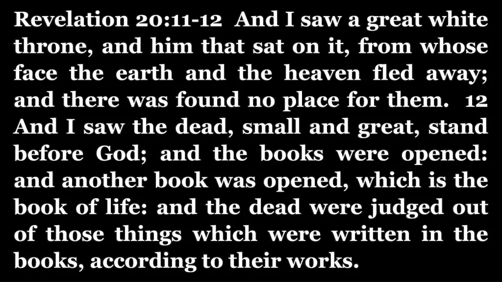 revelation 20 11 12 and i saw a great white