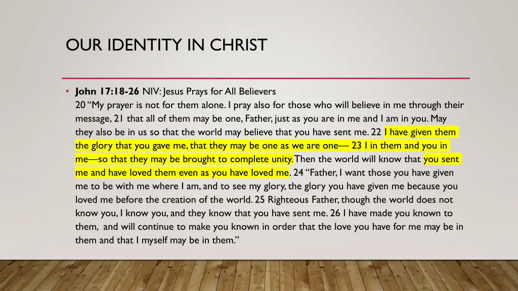 our identity in christ