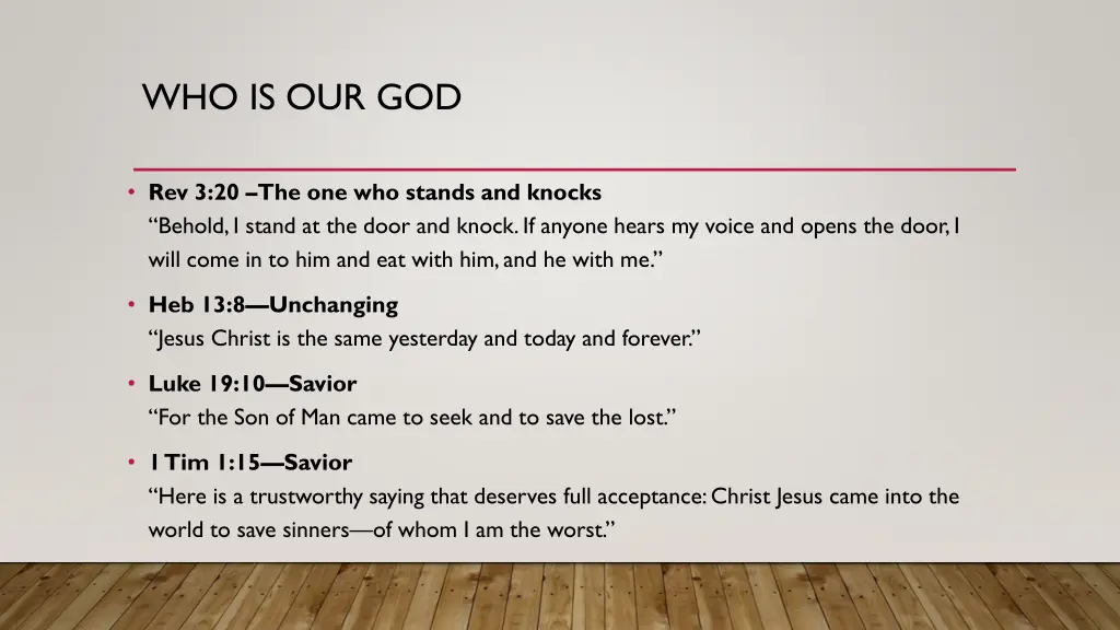 who is our god
