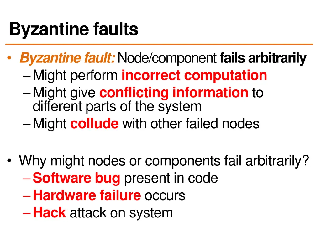 byzantine faults