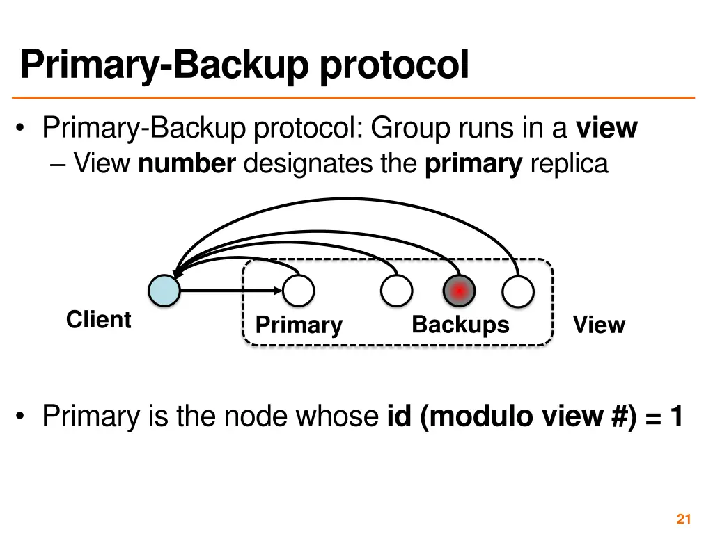 primary backup protocol