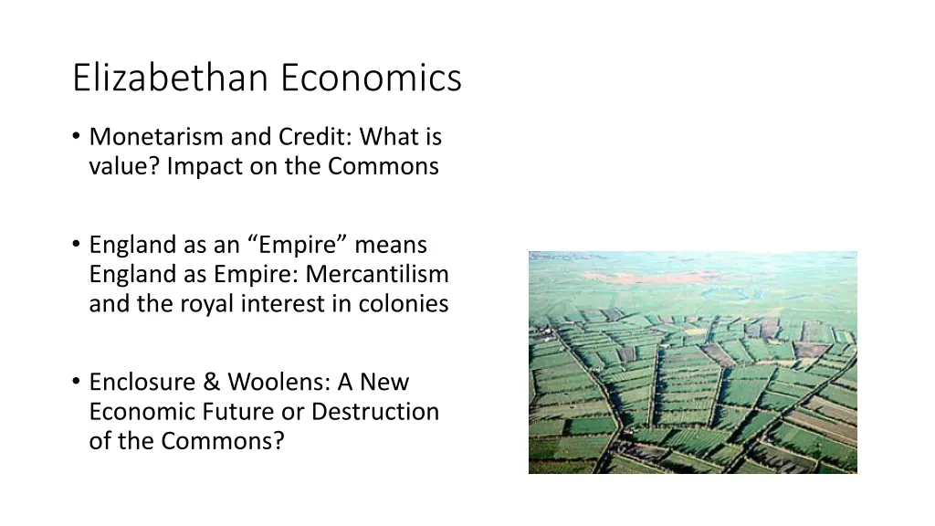 elizabethan economics