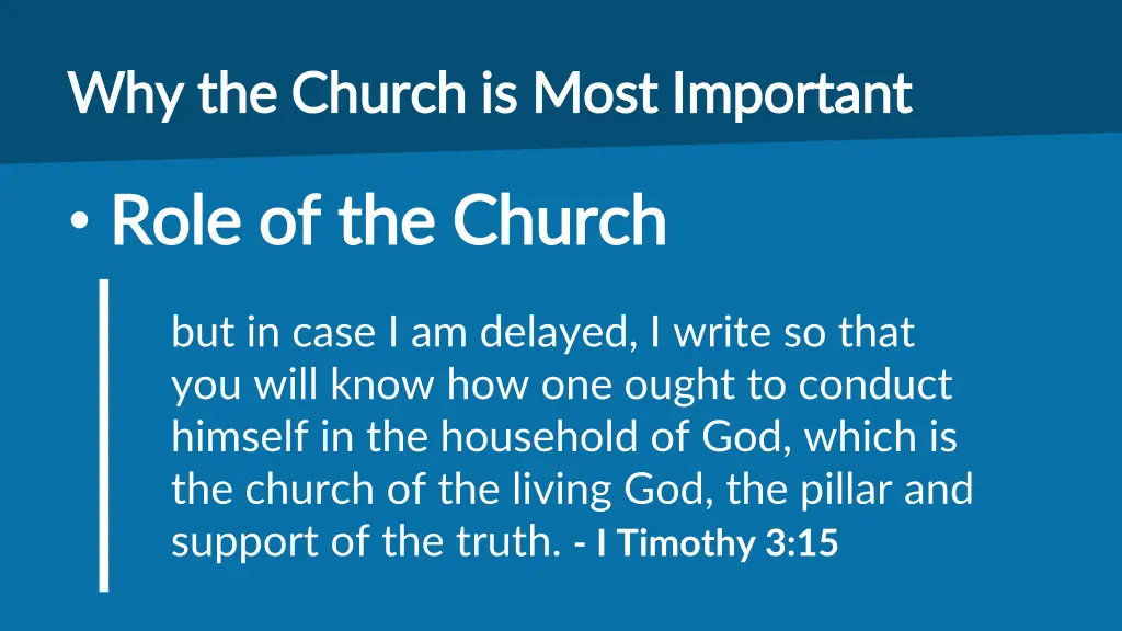 why the church is most important why the church 1