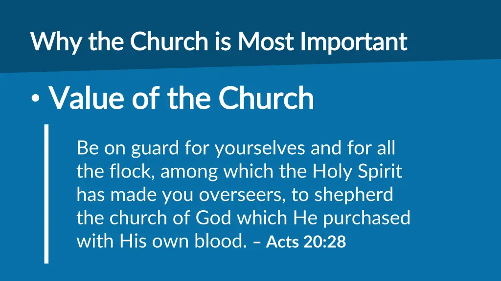 why the church is most important why the church