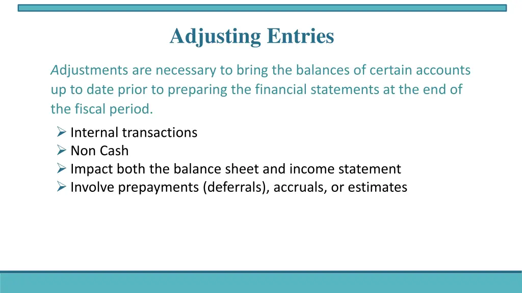 adjusting entries