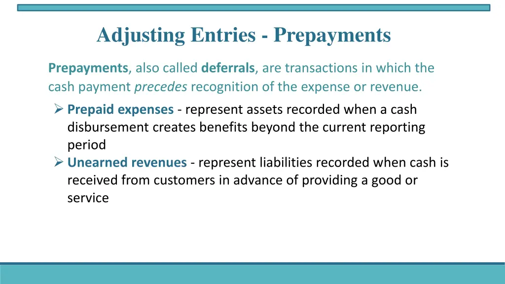 adjusting entries prepayments