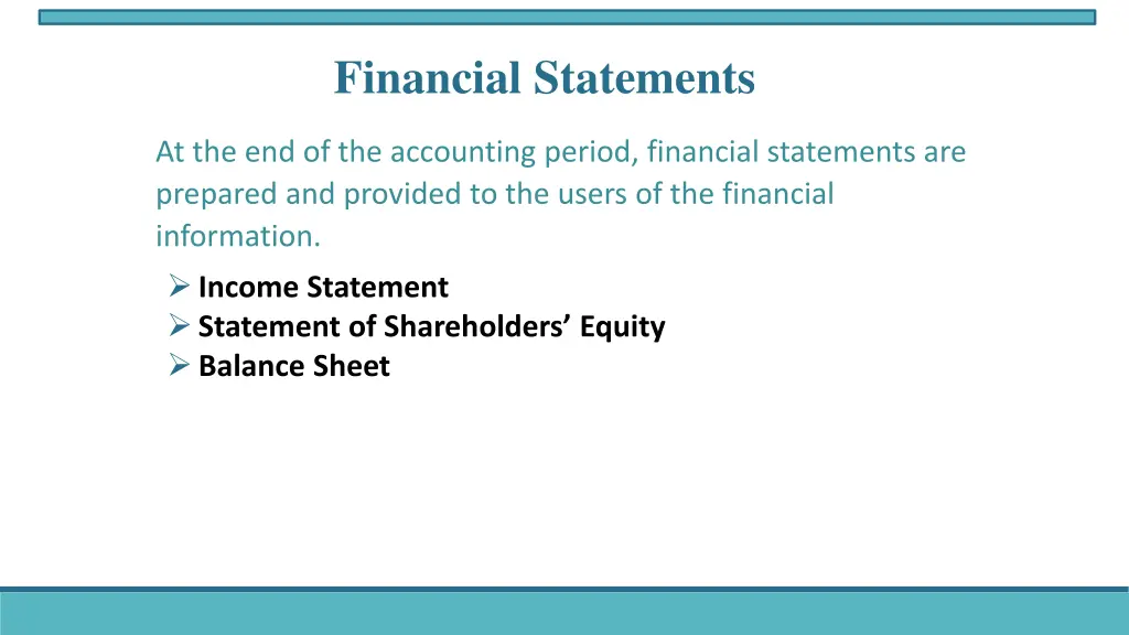 financial statements