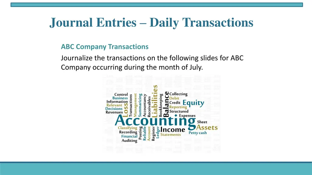 journal entries daily transactions