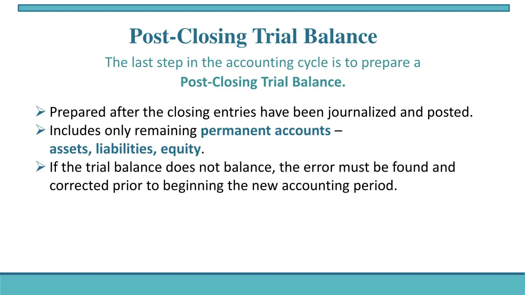 post closing trial balance