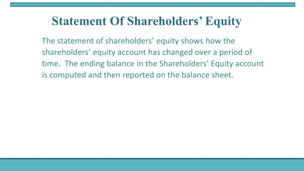 statement of shareholders equity