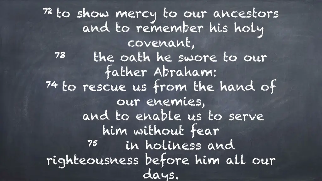 72 72 to show mercy to our ancestors