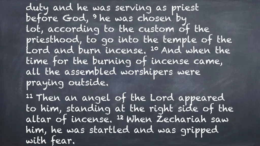 once when zechariah s division was on duty