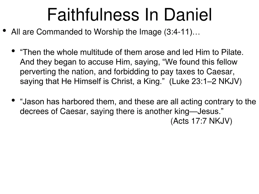 faithfulness in daniel all are commanded