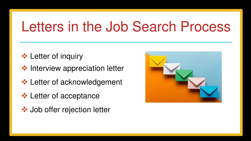 letters in the job search process 1