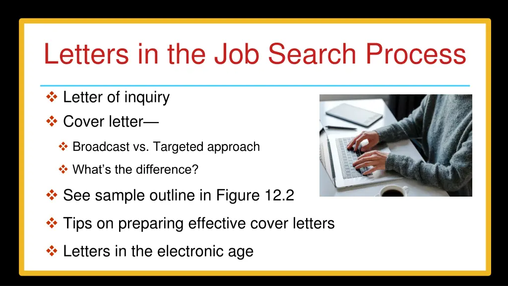 letters in the job search process