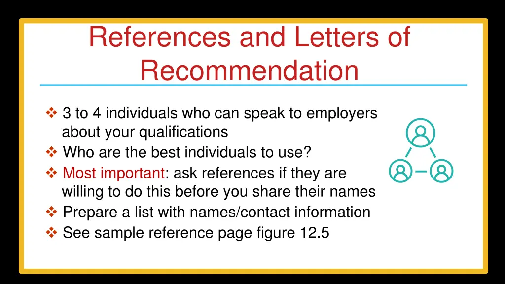 references and letters of recommendation