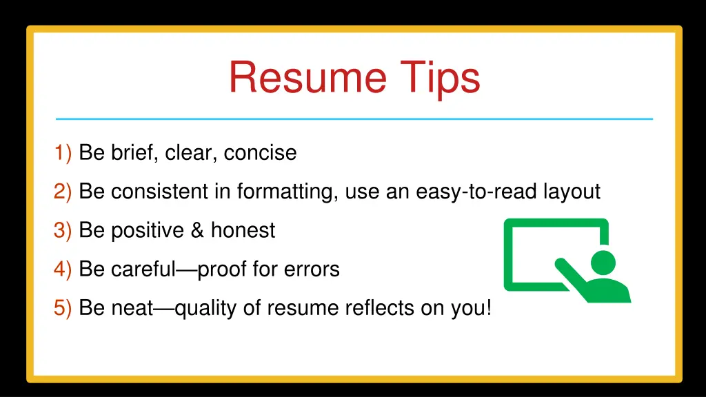 resume tips