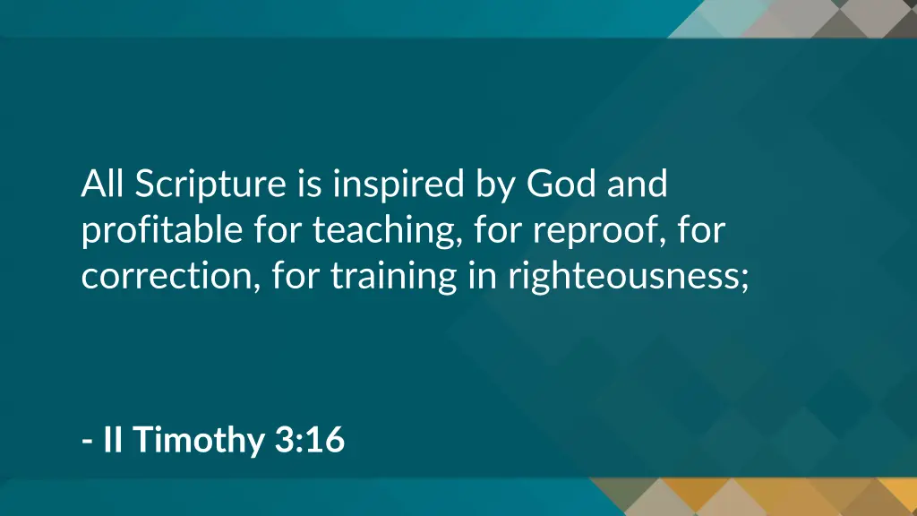 all scripture is inspired by god and profitable