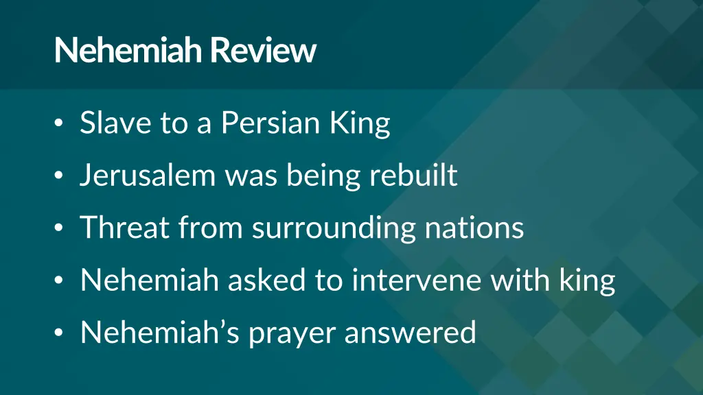 nehemiah review