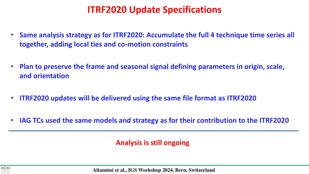 itrf2020 update specifications