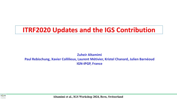itrf2020 updates and the igs contribution