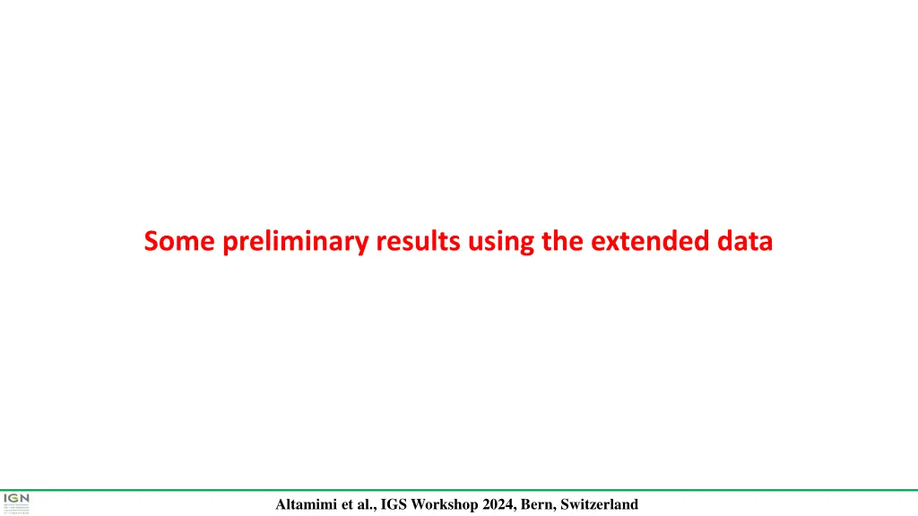 some preliminary results using the extended data