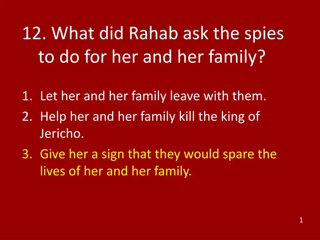 12 what did rahab ask the spies 1
