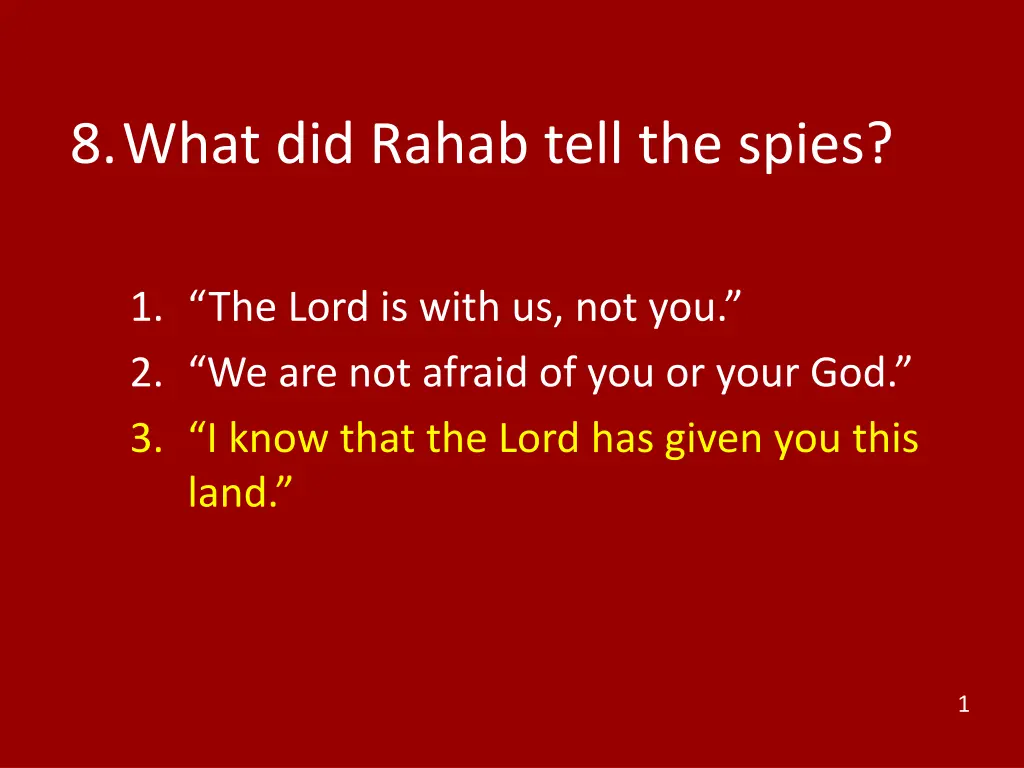 8 what did rahab tell the spies 1