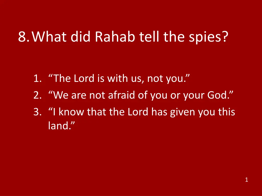 8 what did rahab tell the spies