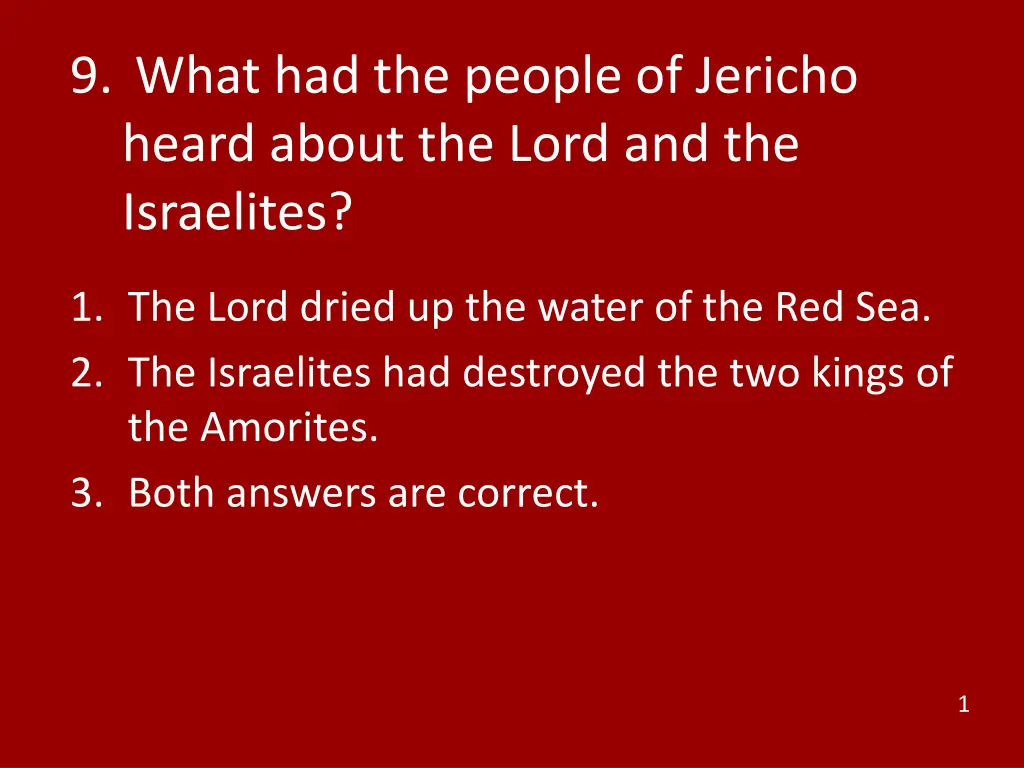 9 what had the people of jericho heard about