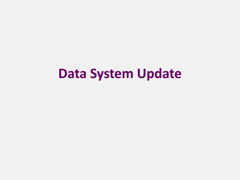 data system update
