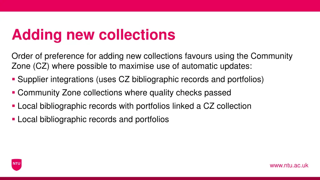 adding new collections