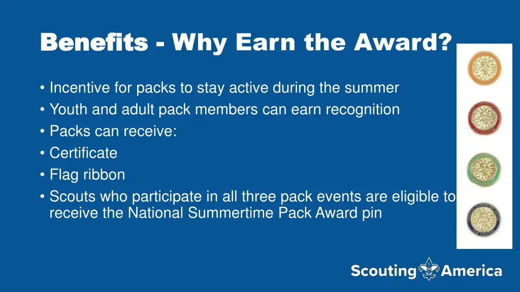 benefits benefits why earn the award