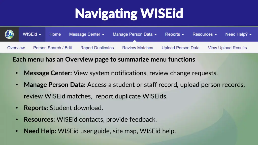 navigating wiseid navigating wiseid